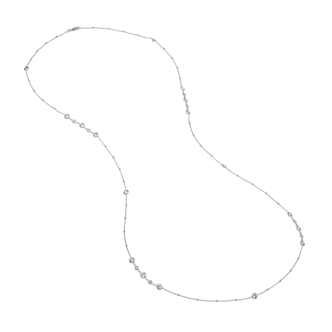 Saturn Chain Bezel Long Necklace
