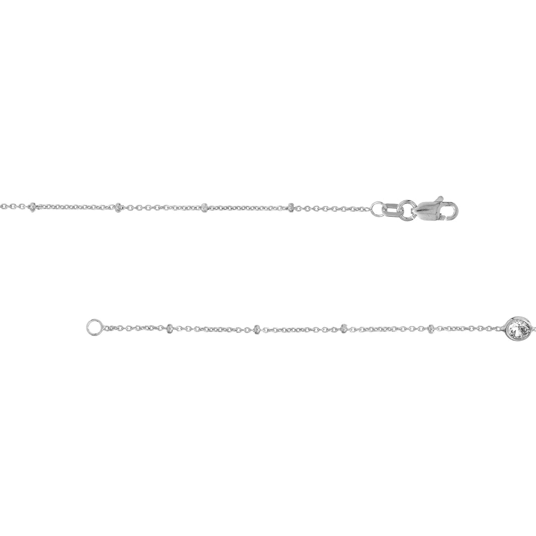 Saturn Chain Bezel Long Necklace