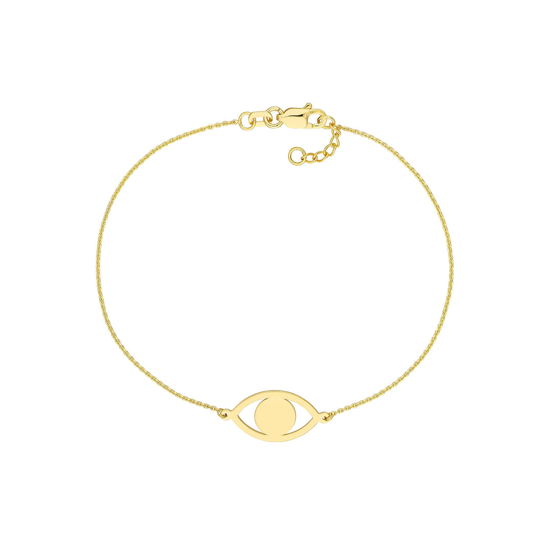 Evil Eye Cutout Adjustable Bracelet