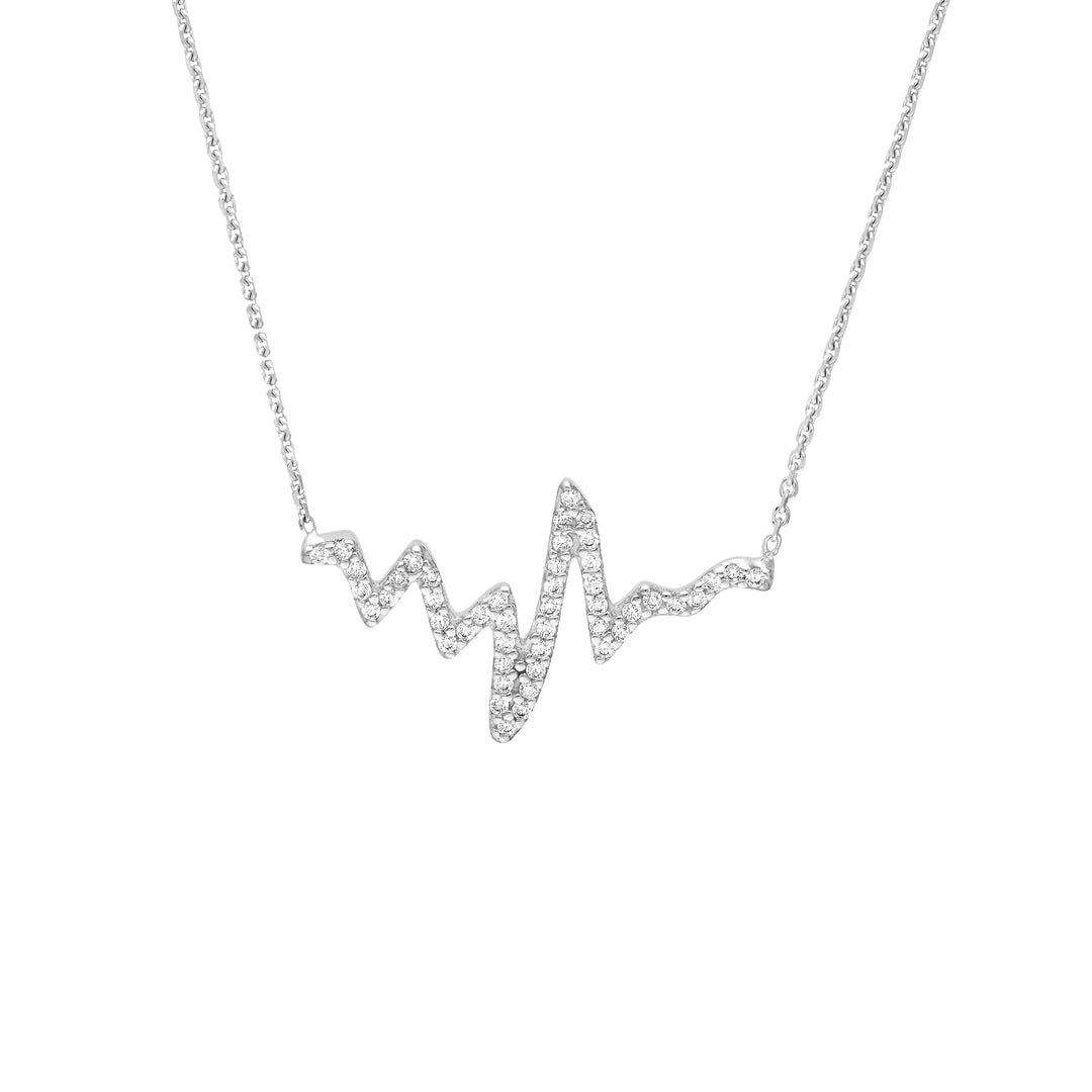 CZ Heartbeat Adjustable Necklace