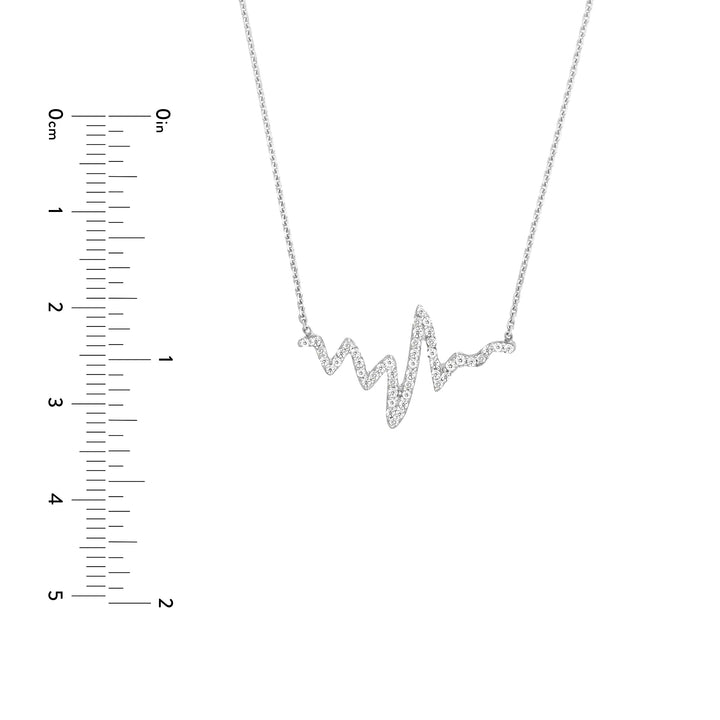 CZ Heartbeat Adjustable Necklace