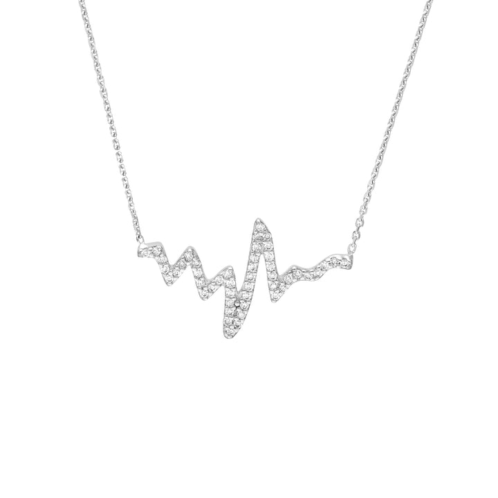CZ Heartbeat Adjustable Necklace