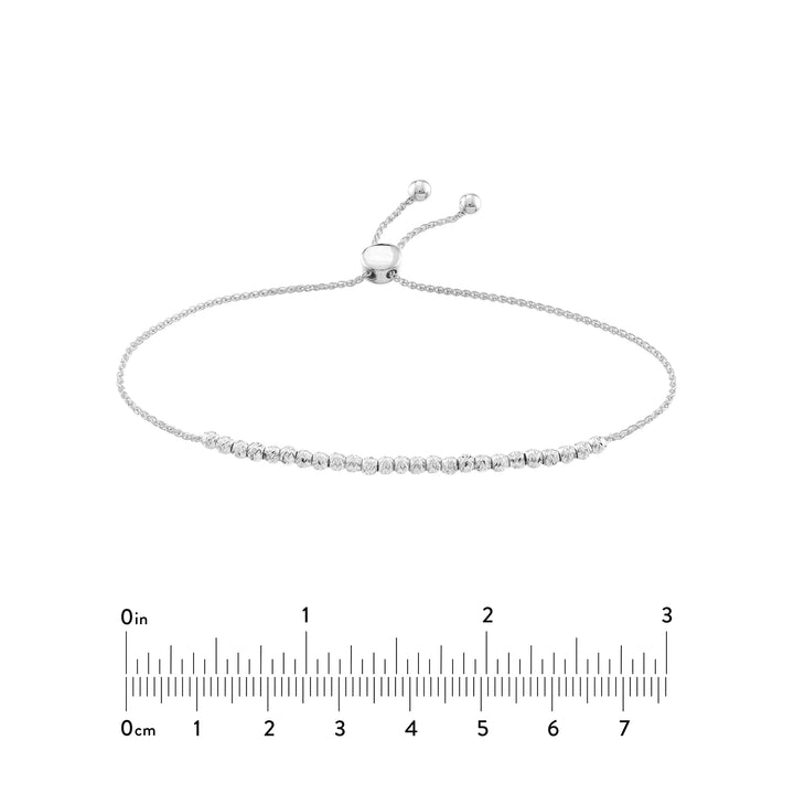 Diamond-Cut Beaded Bolo Bracelet