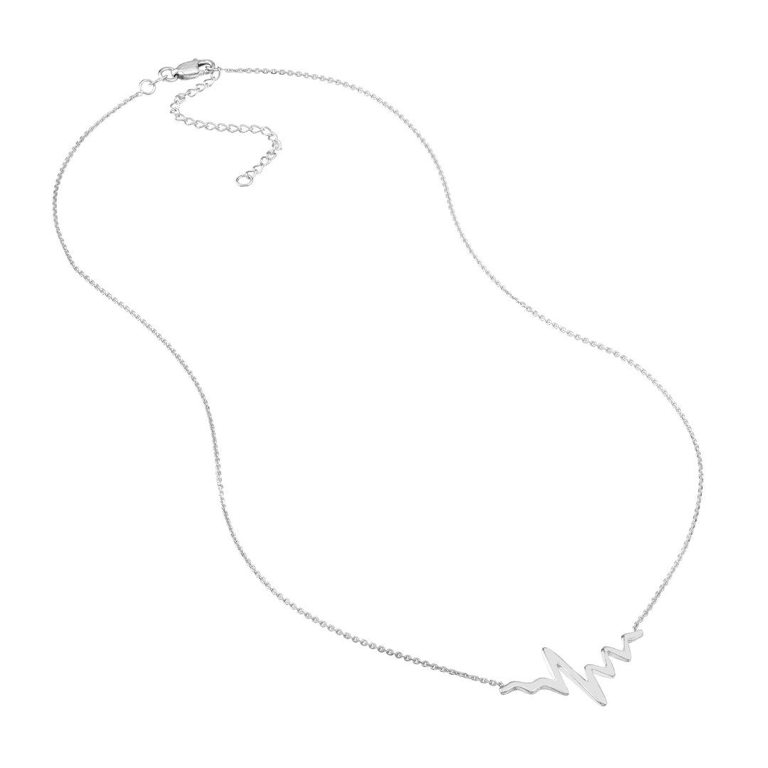 Heartbeat Necklace in Plated Sterling Silver