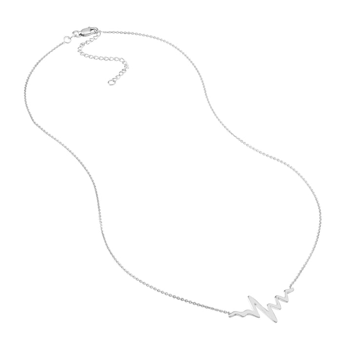 Heartbeat Necklace in Plated Sterling Silver