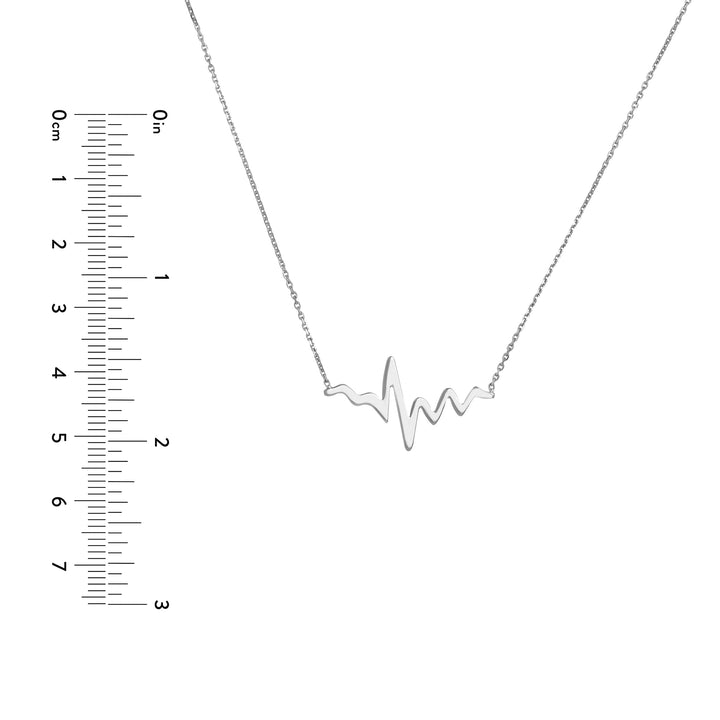 Heartbeat Necklace in Plated Sterling Silver