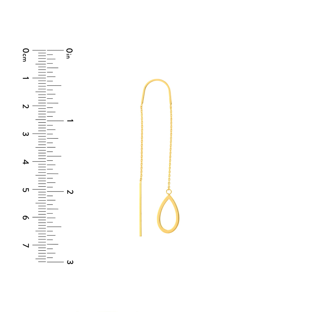 Open Teardrop Threader Earrings
