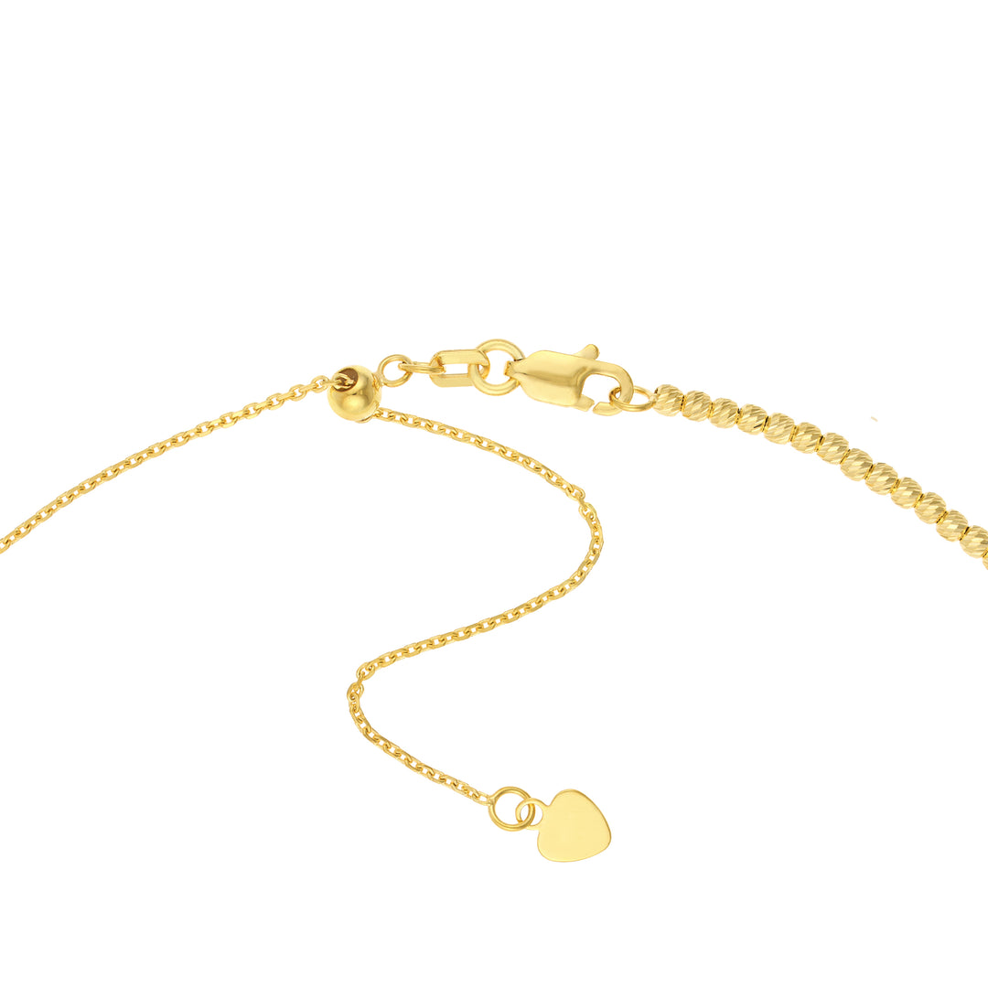 Diamond-Cut Bead Adjustable Choker