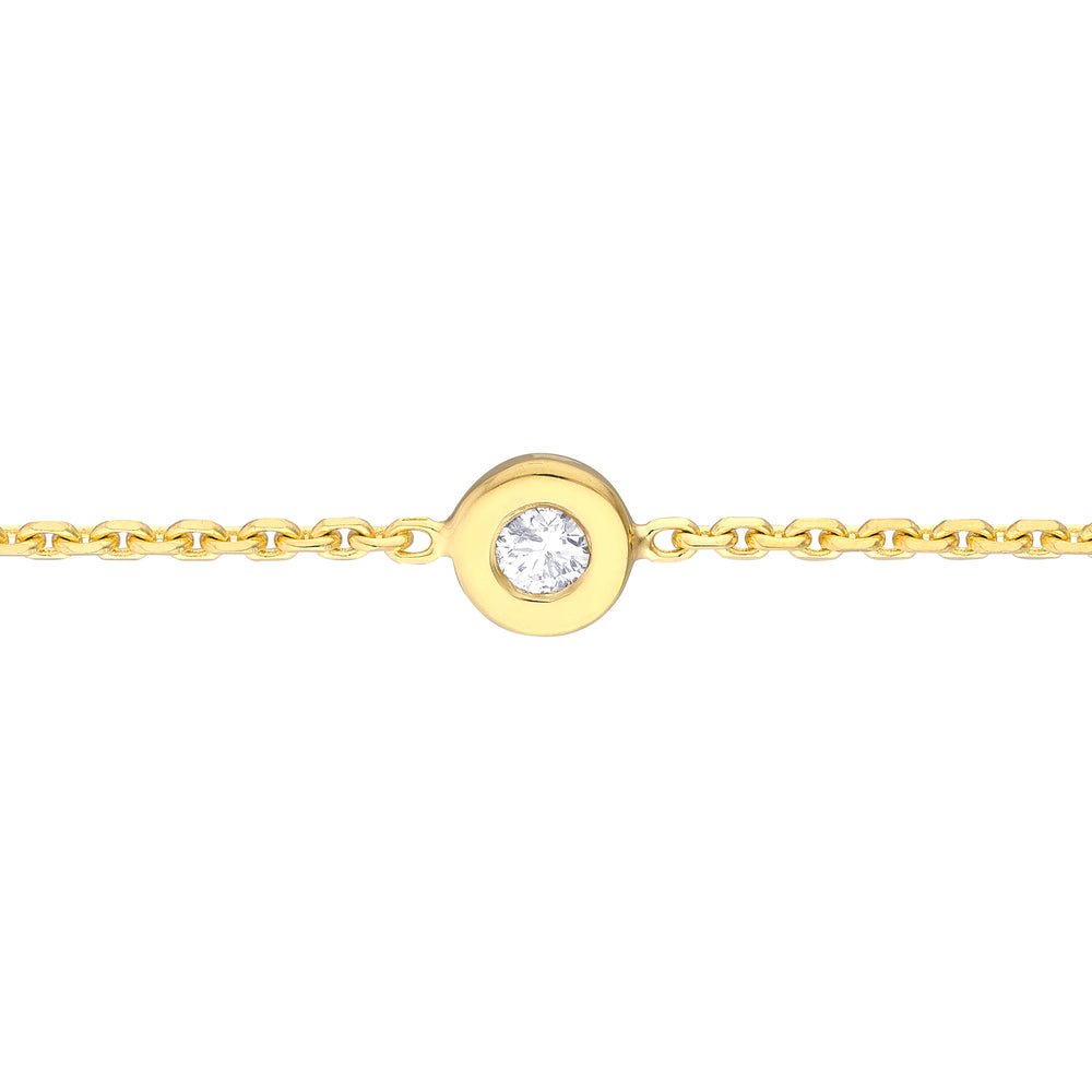 Bezel Set Diamond Adjustable Choker