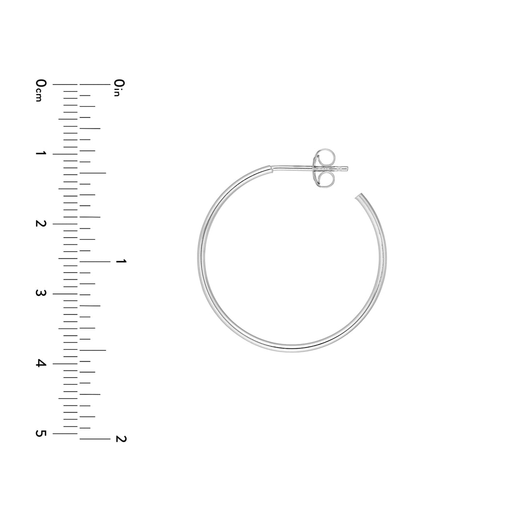 25mm x 1.2mm Hoop Post Earrings