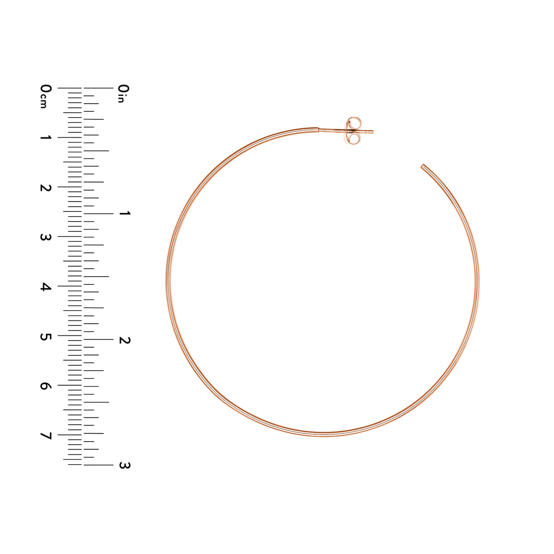 60mm x 1.2mm Hoop Post Earrings