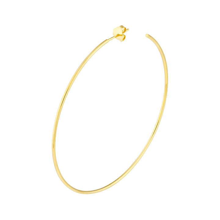 60mm x 1.2mm Hoop Post Earrings