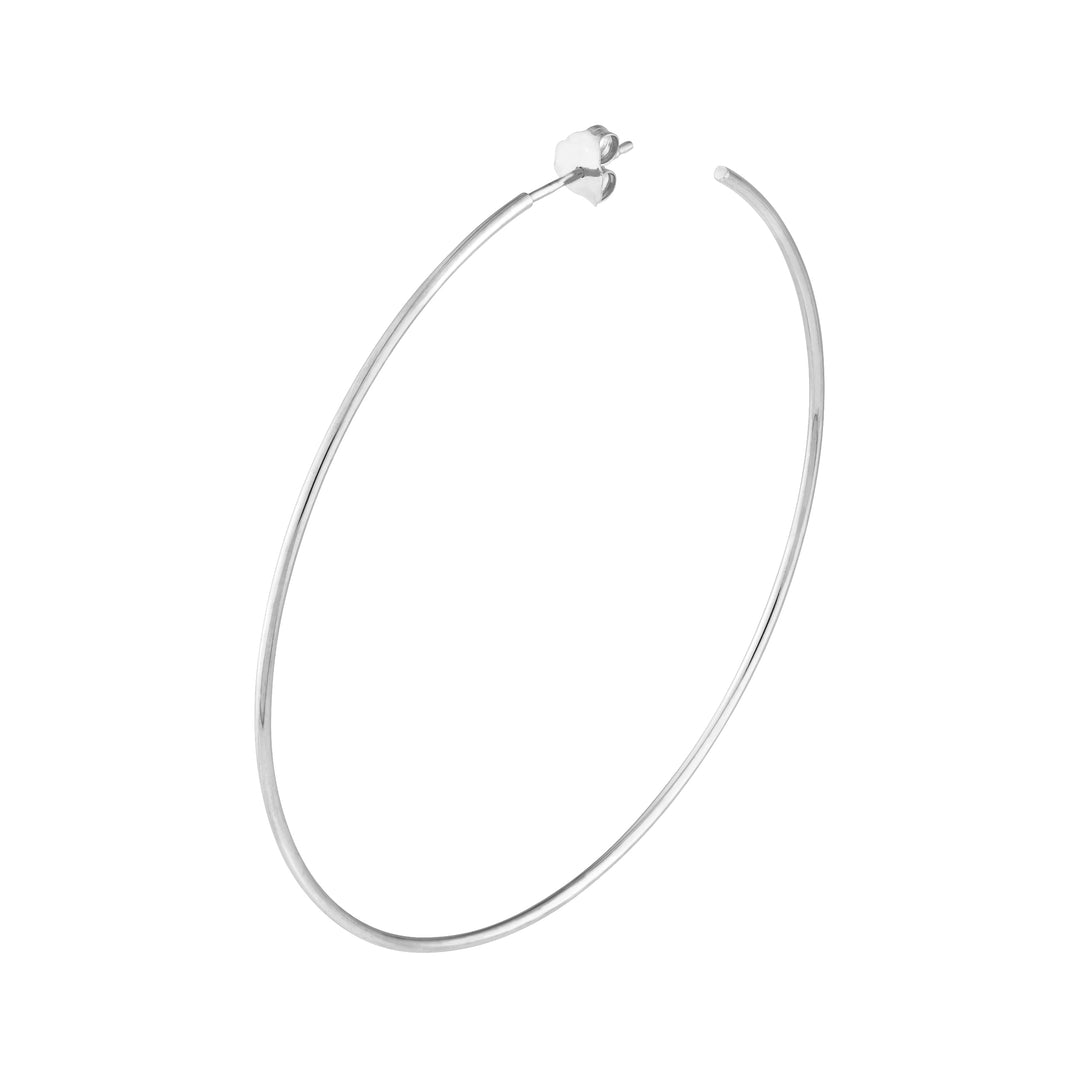 60mm x 1.2mm Hoop Post Earrings