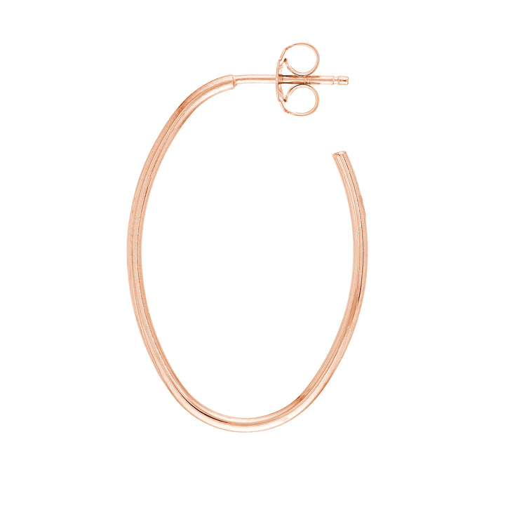 28mm x 19.5mm Oval Post Hoop Earrings