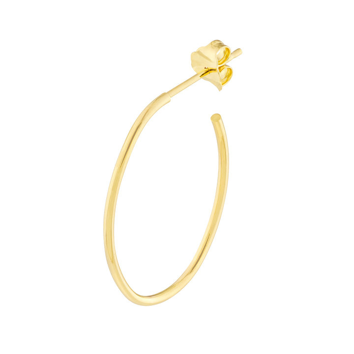 28mm x 19.5mm Oval Post Hoop Earrings