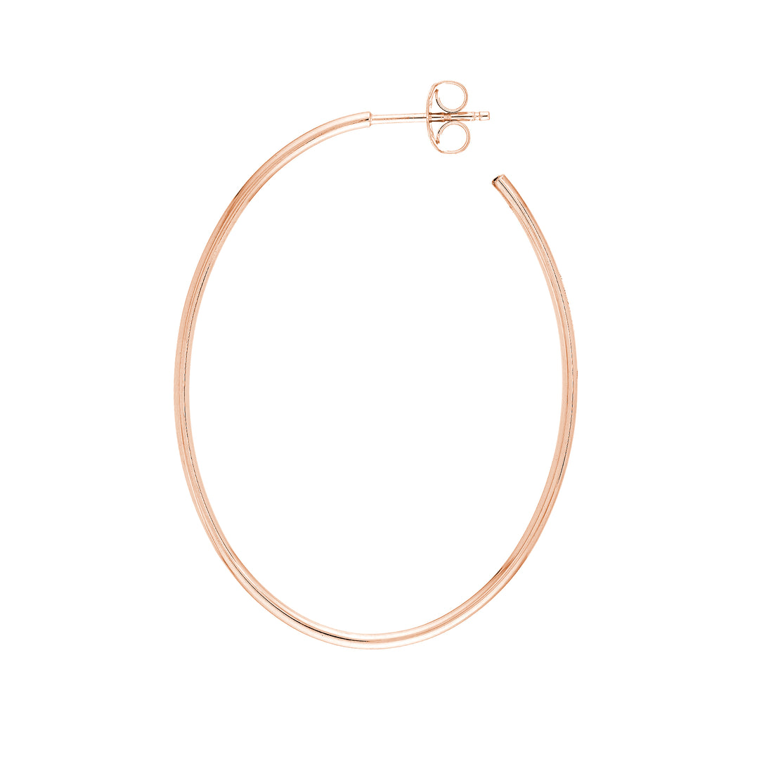 41.50mm x 31.50mm Thin Oval Post Hoop Earrings