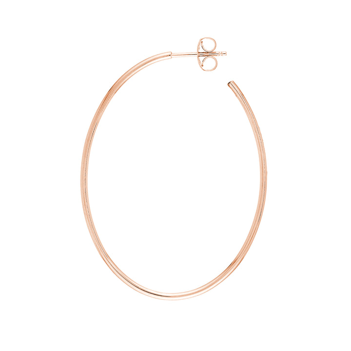 41.50mm x 31.50mm Thin Oval Post Hoop Earrings
