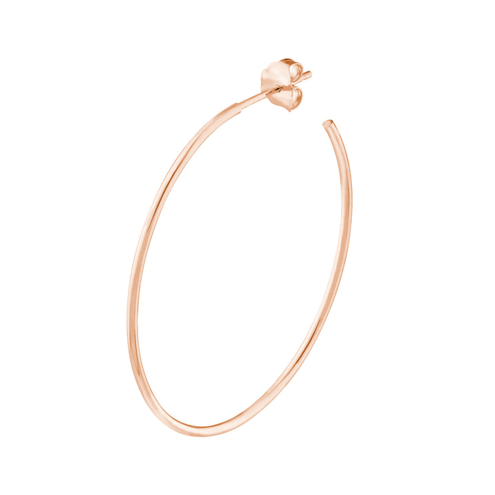 41.50mm x 31.50mm Thin Oval Post Hoop Earrings