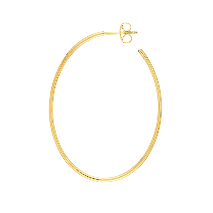 41.50mm x 31.50mm Thin Oval Post Hoop Earrings