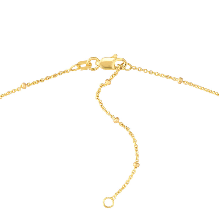 Diamond Star Bezels and Beads Necklace