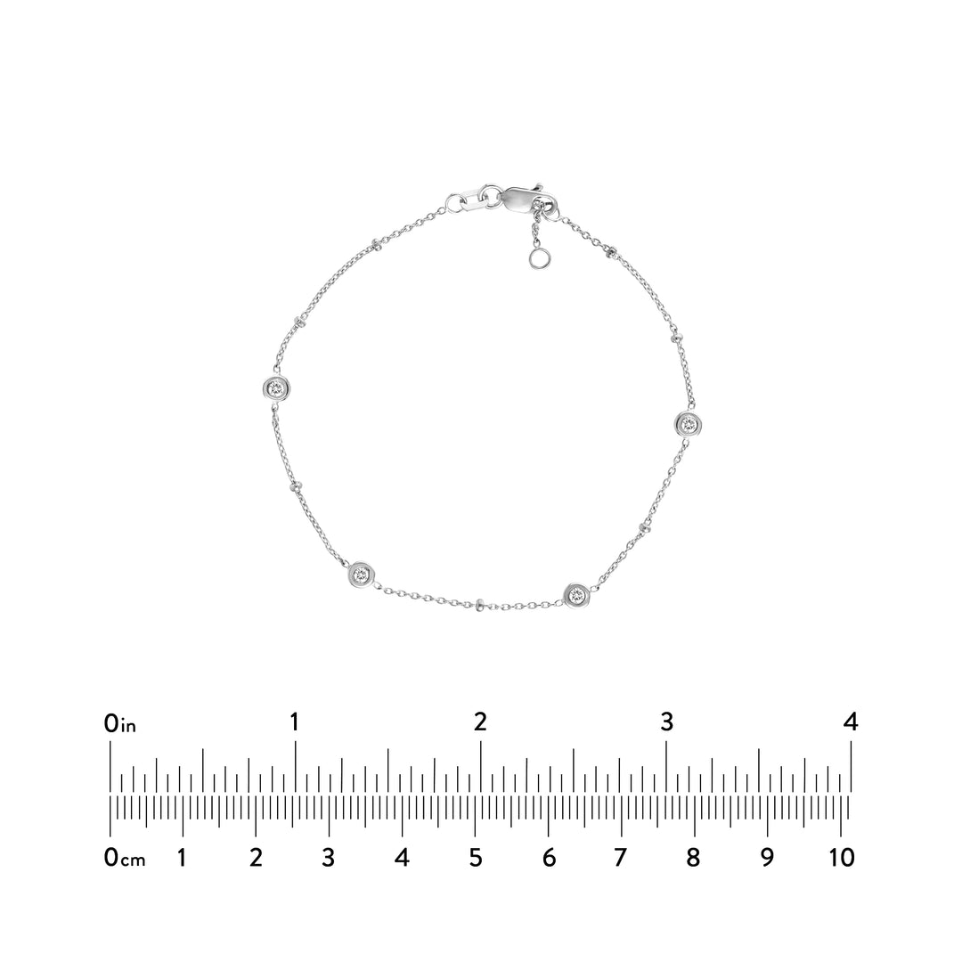 Diamond Bezels and Beads Bracelet
