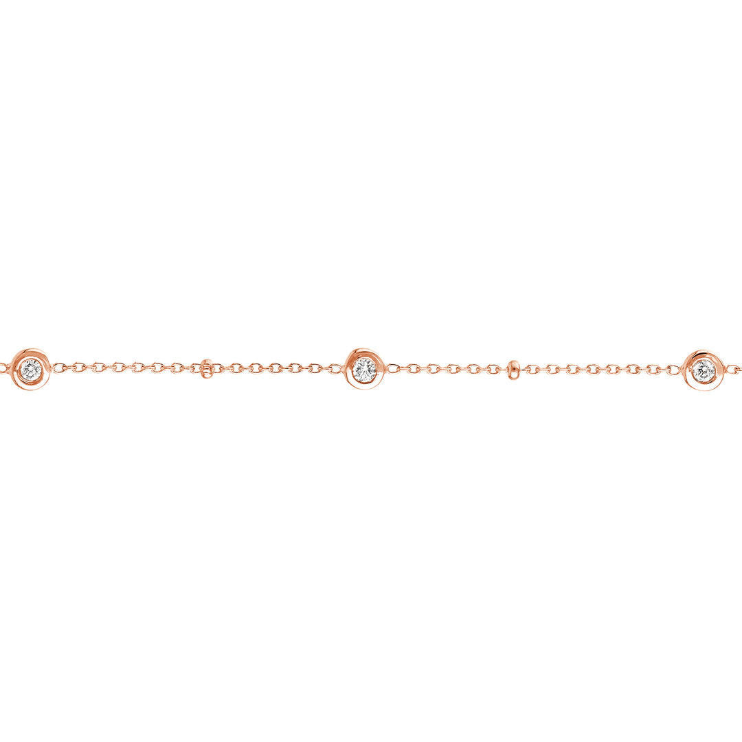 Diamond Bezels and Beads Bracelet