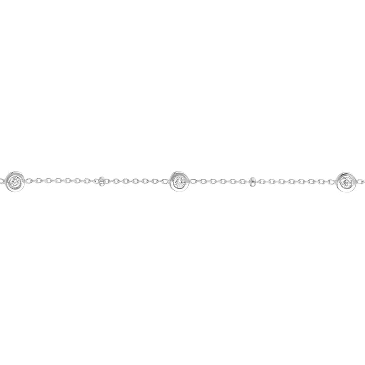 Diamond Bezels and Beads Bracelet