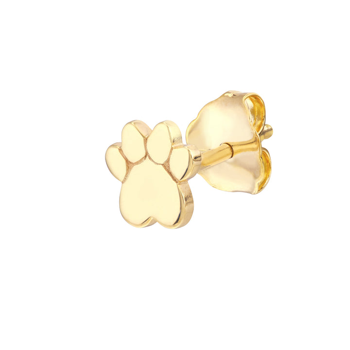 Dog Paw Stud Earrings on Post Back