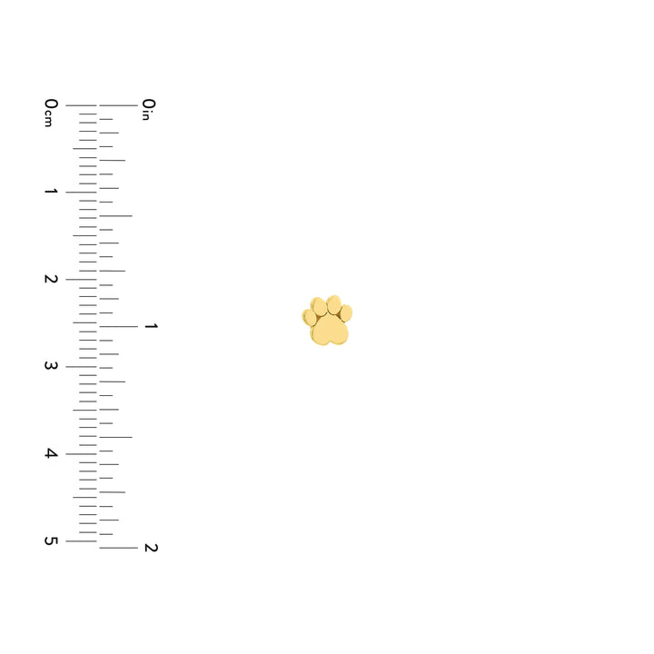 Dog Paw Stud Earrings on Post Back
