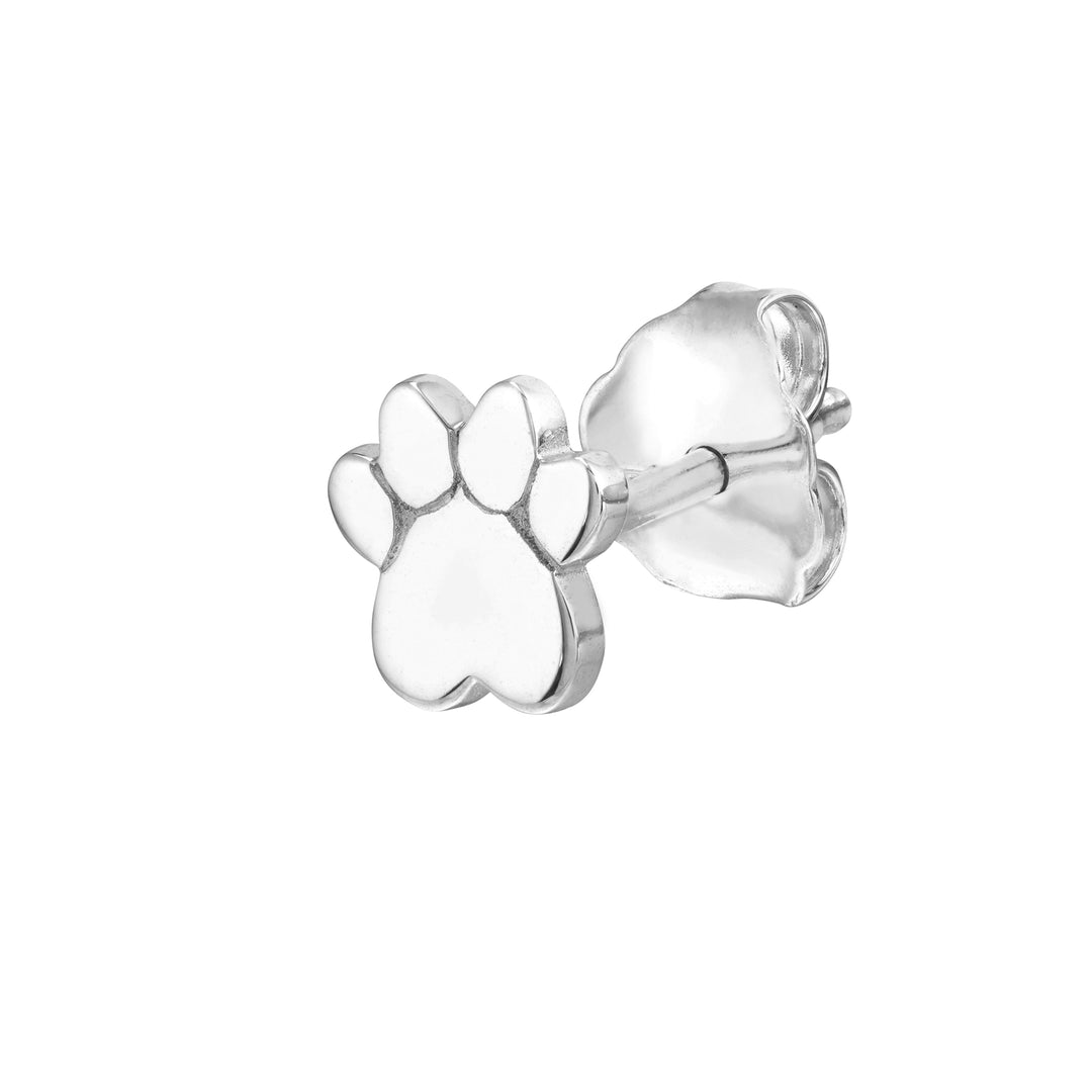 Dog Paw Stud Earrings on Post Back