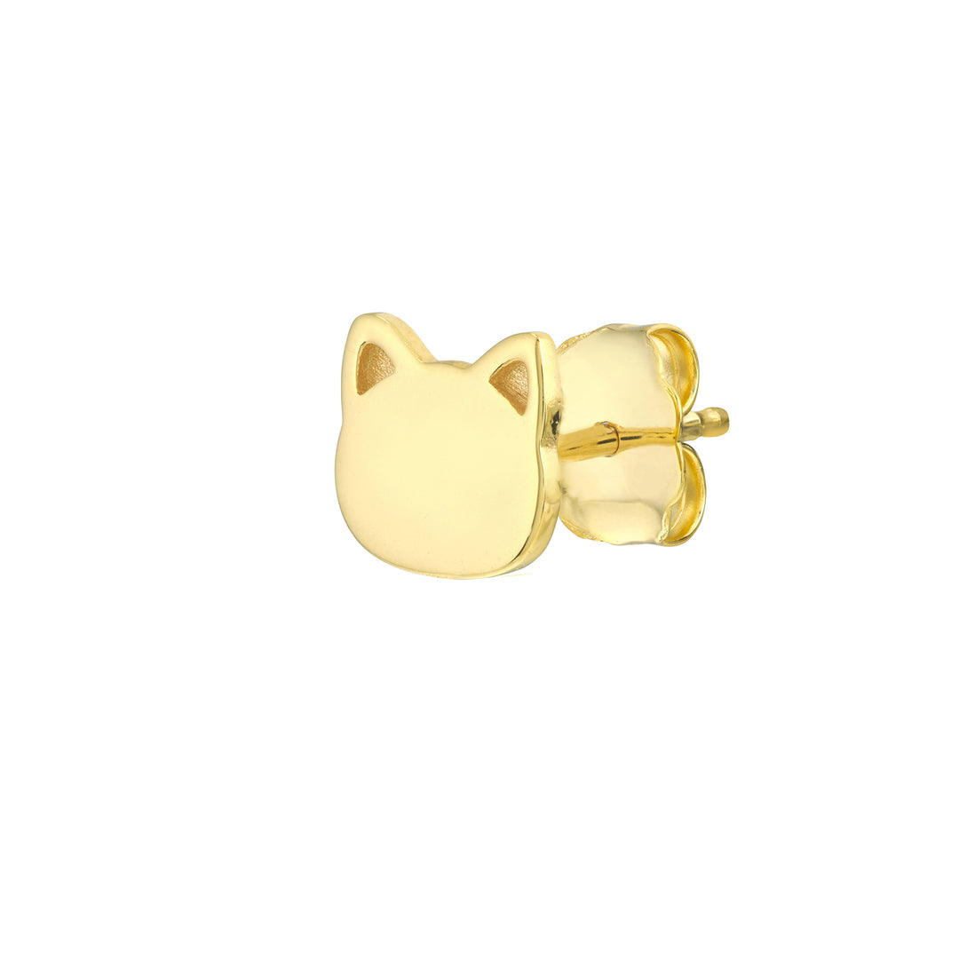 Cat Stud Earrings on Post Back