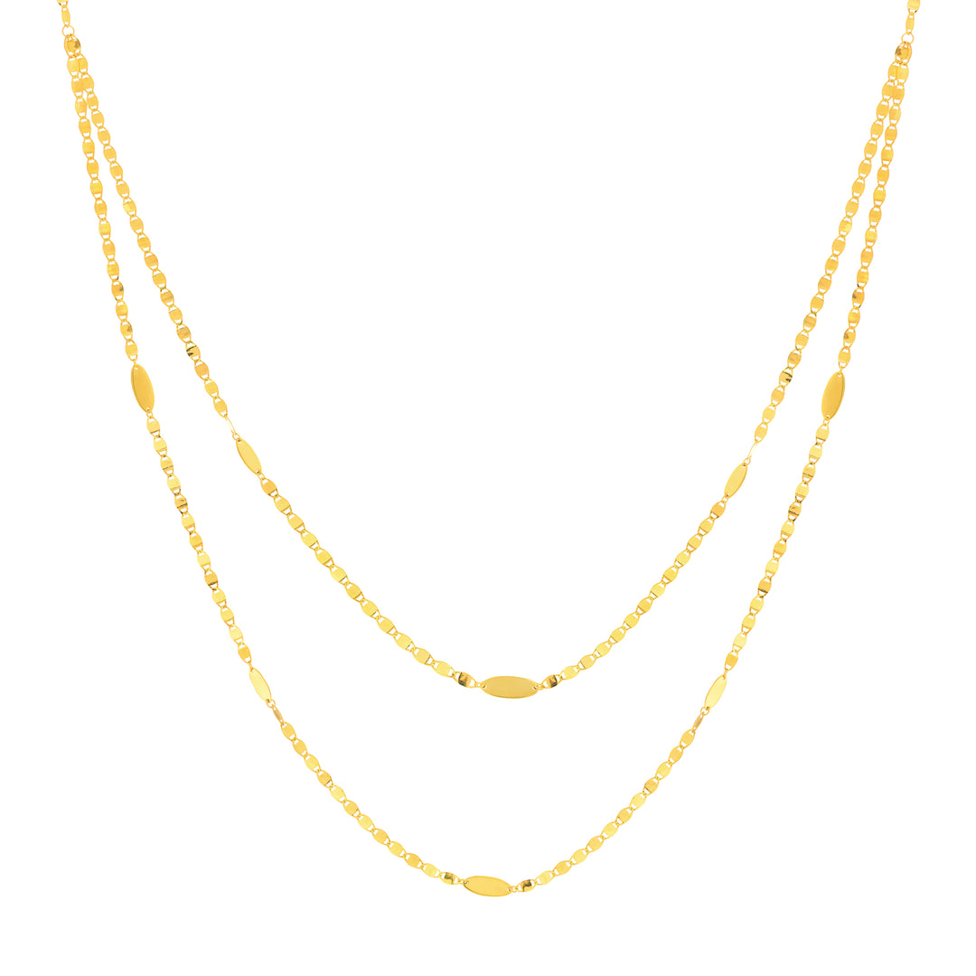 Valentino and Marquise Layered Duet Necklace