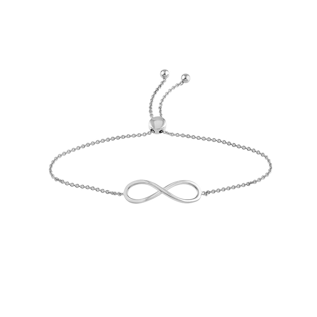 Sterling Silver Infinity Symbol Bolo Bracelet