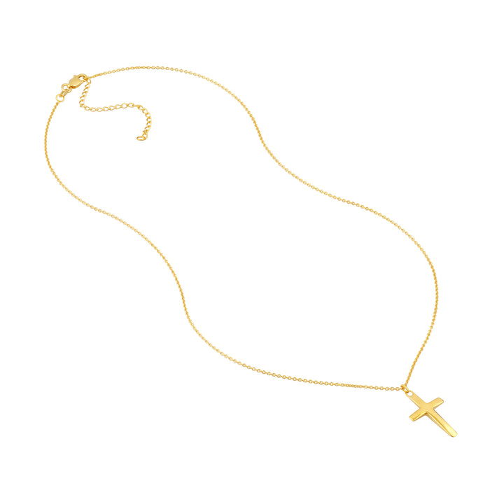 Curved Cross Adjustable Necklace