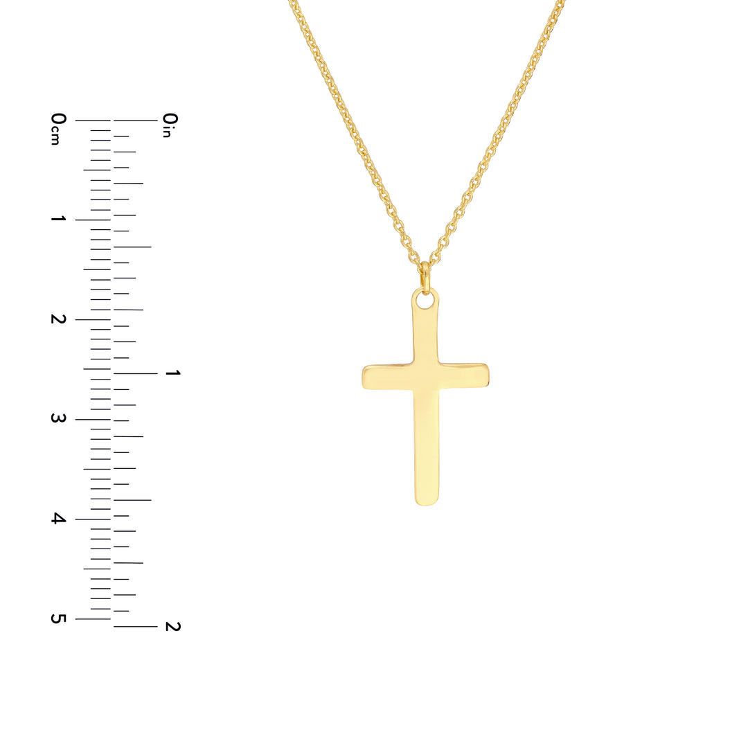 Curved Cross Adjustable Necklace