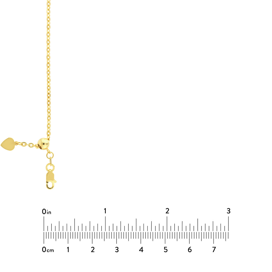 2.1mm D/C Brill Cable Chain with Slider Bead