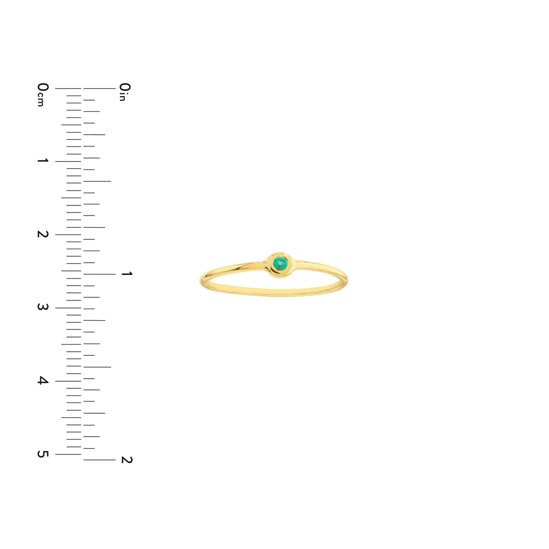 Emerald Bezel Wire Ring