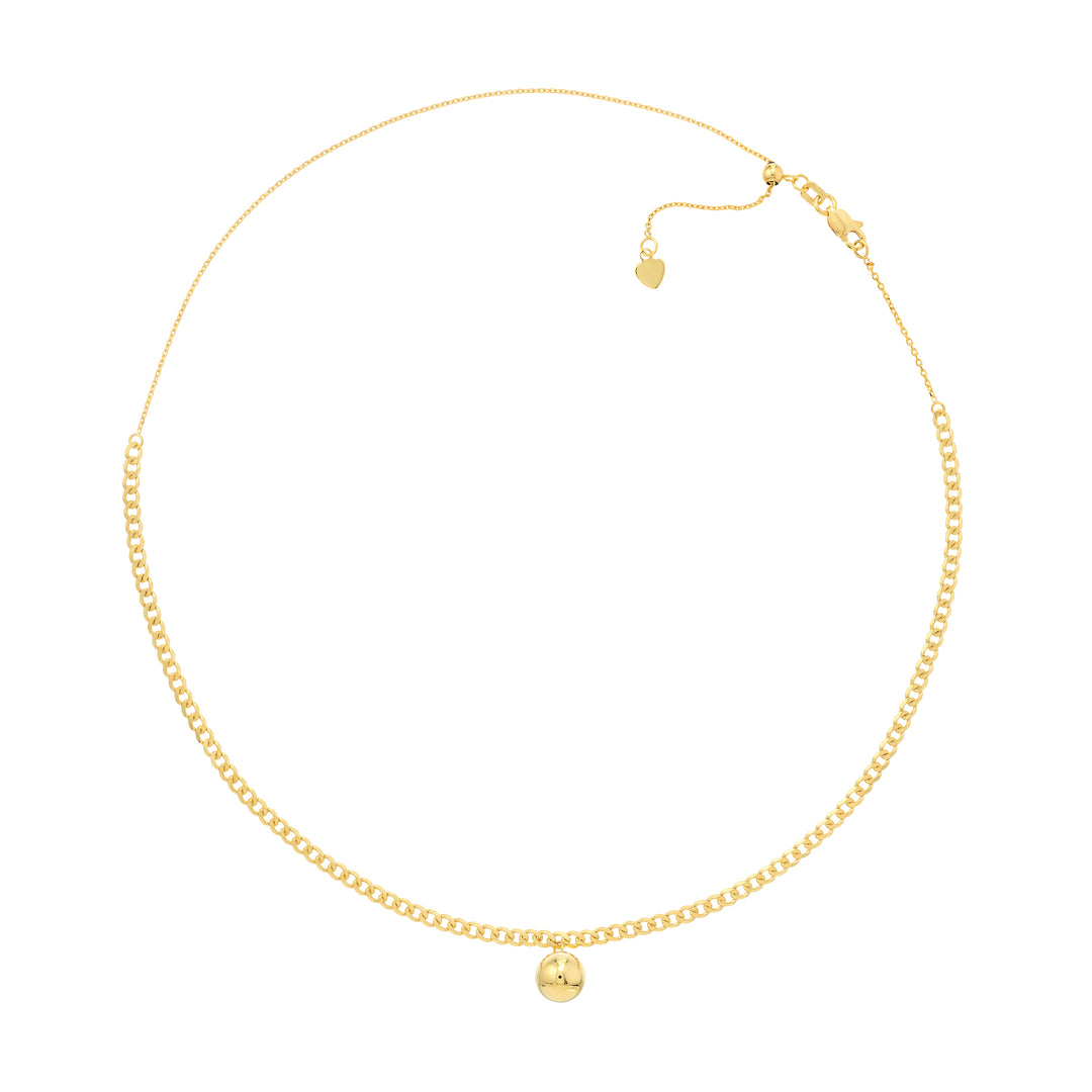 Bead Drop on Open Curb Chain Choker