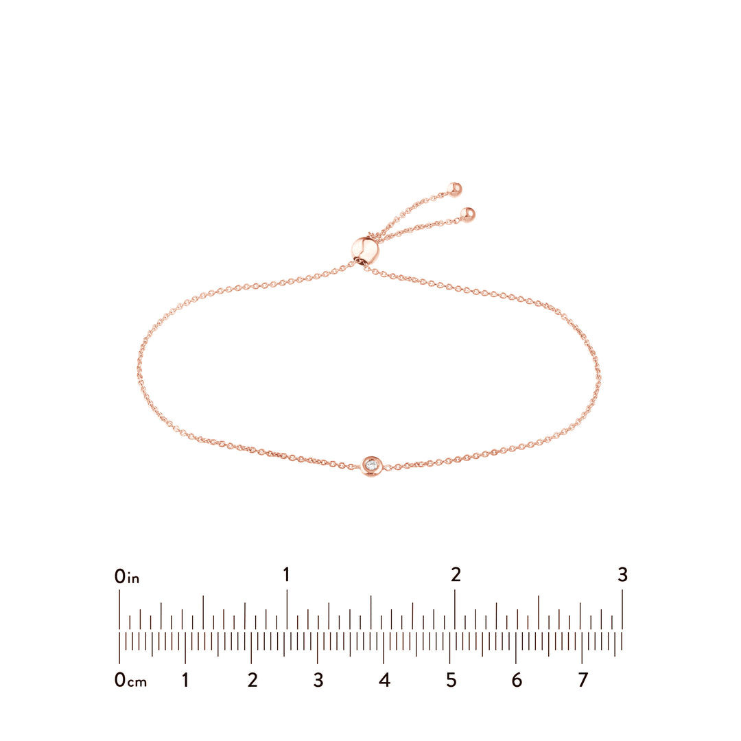 3pt Mini Diamond Bezel Bolo Bracelet