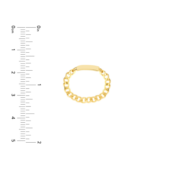 Mini ID Plate Curb Chain Ring