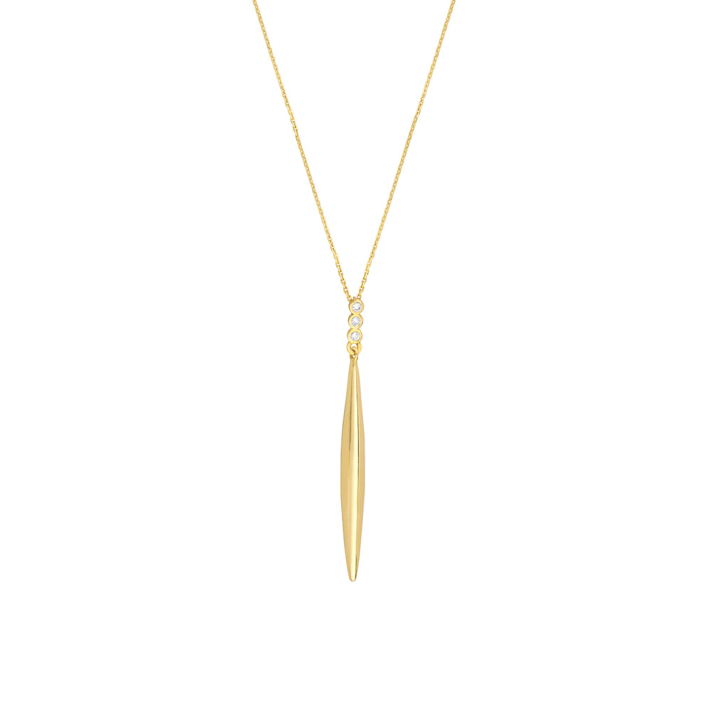 Diamond Trio Bombe Marquise Drop Necklace