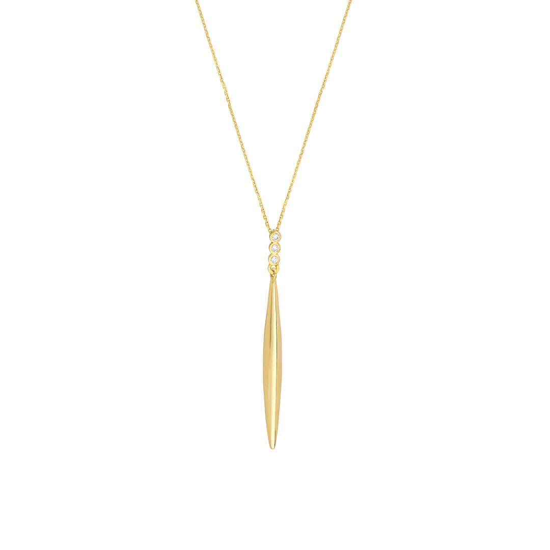 Diamond Trio Bombe Marquise Drop Necklace