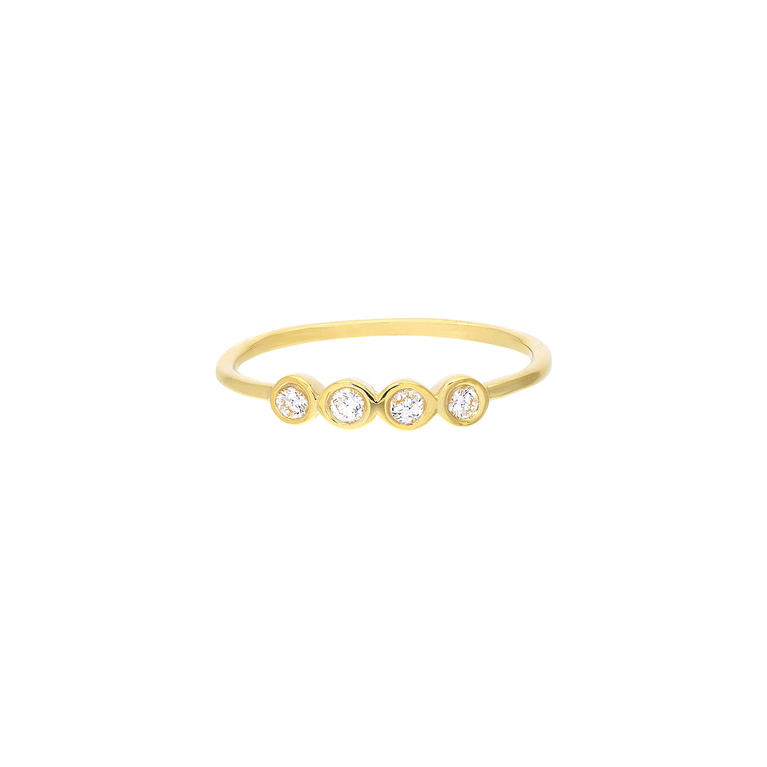 Four Diamond Wire Ring