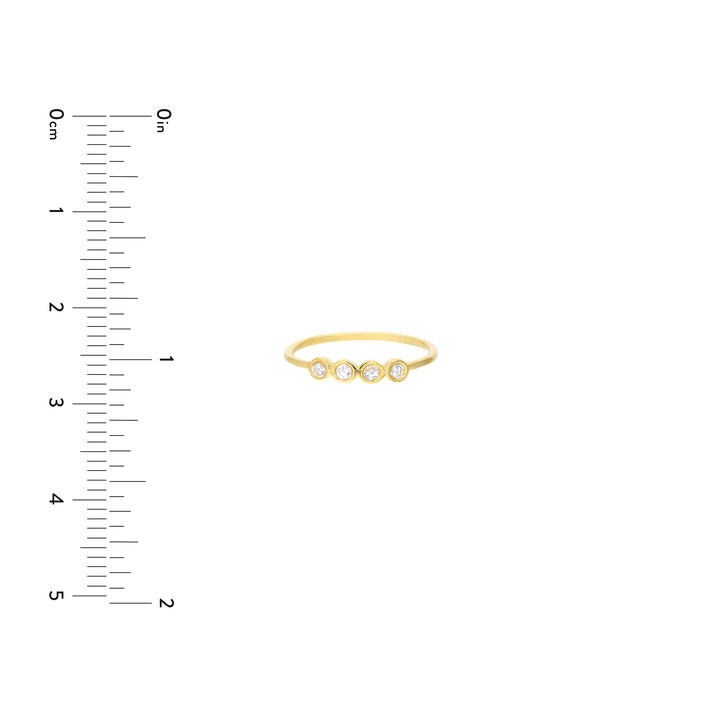 Four Diamond Wire Ring