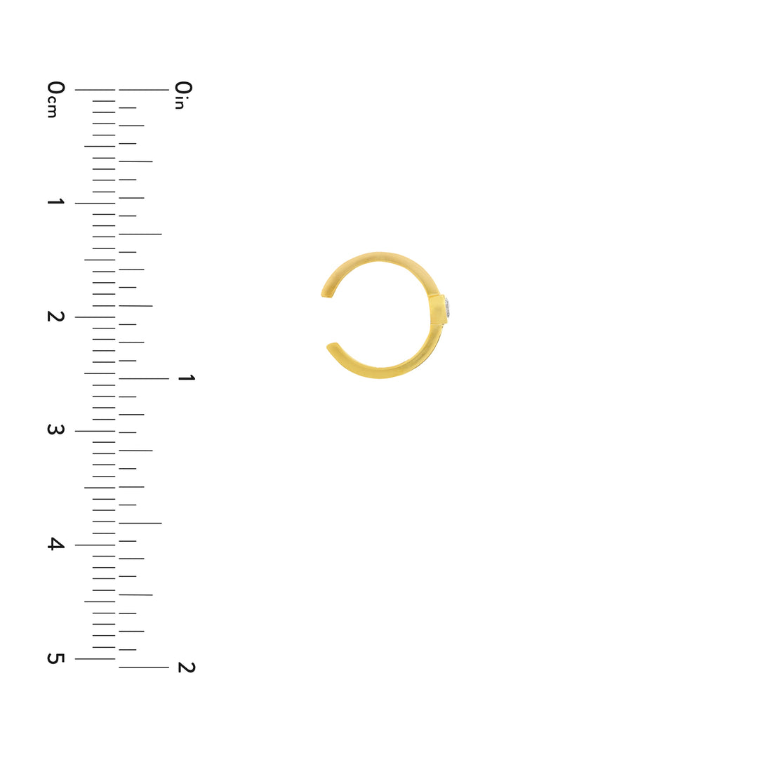 1/20tcw Bezel Diamond Earring Cuff