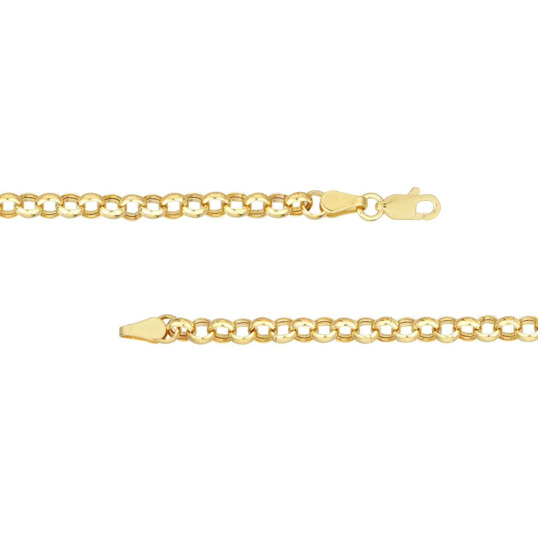 Charm-Ready Hollow Rolo Chain Adj. Necklace