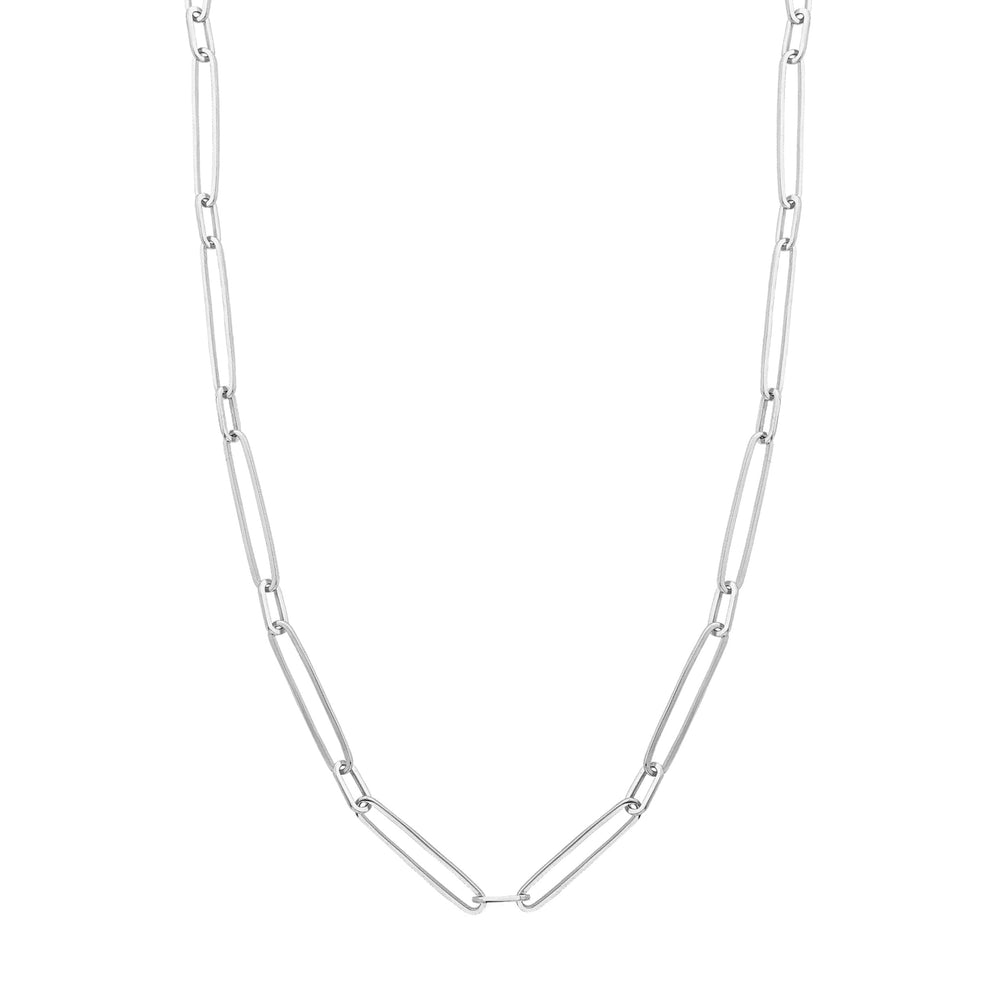 Alternating Length Long Link Chain Necklace