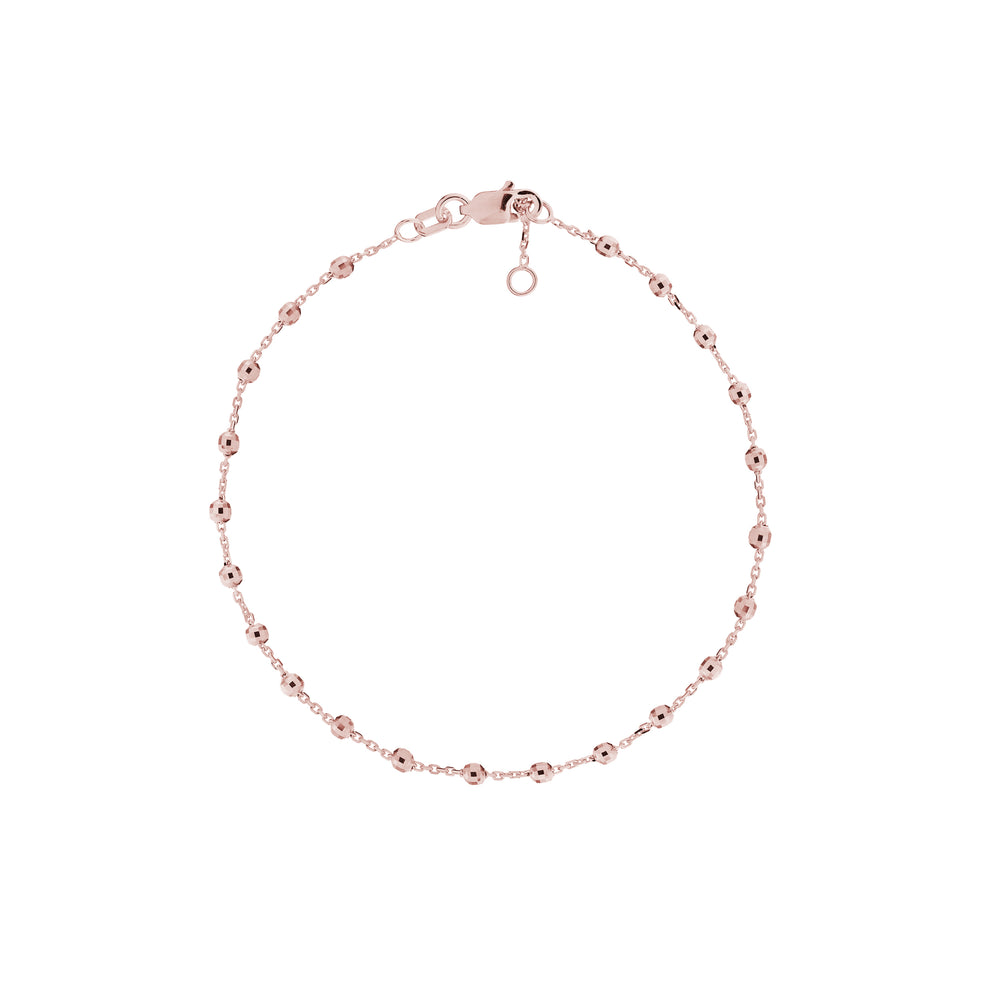 Adjustable Diamond Cut Beaded Bracelet