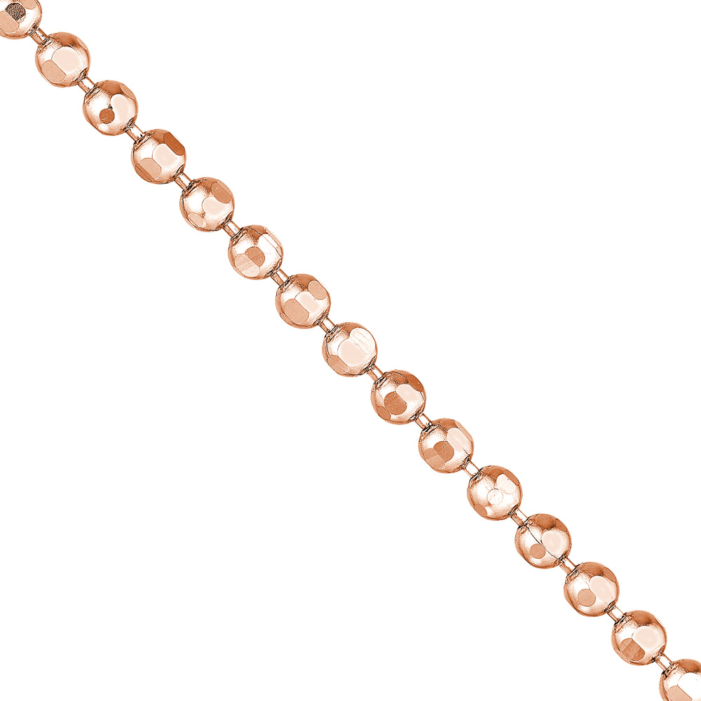 Diamond-Cut Bead Choker Chain