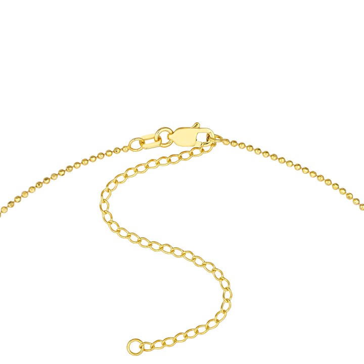 Diamond-Cut Bead Choker Chain